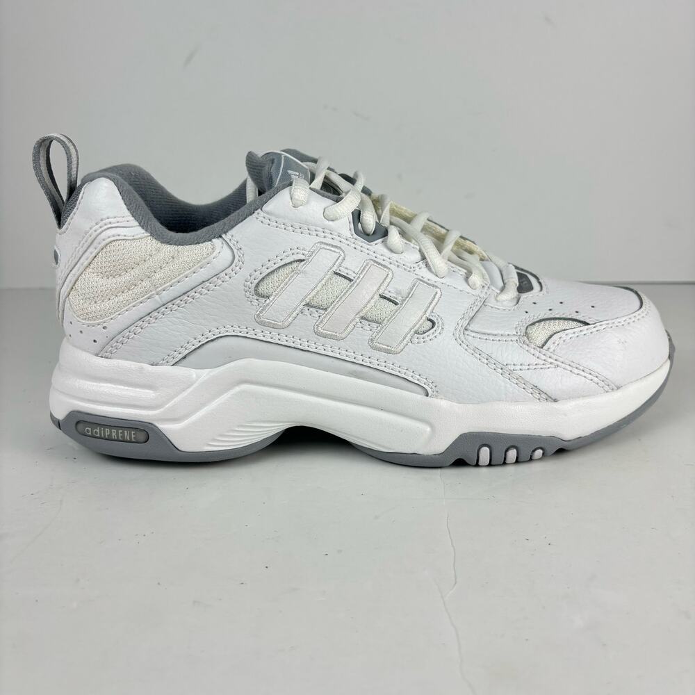 Vintage Adidas B49 white grey training shoes sneakers womens 8.5 Deadstock NOS - Picture 1 of 9